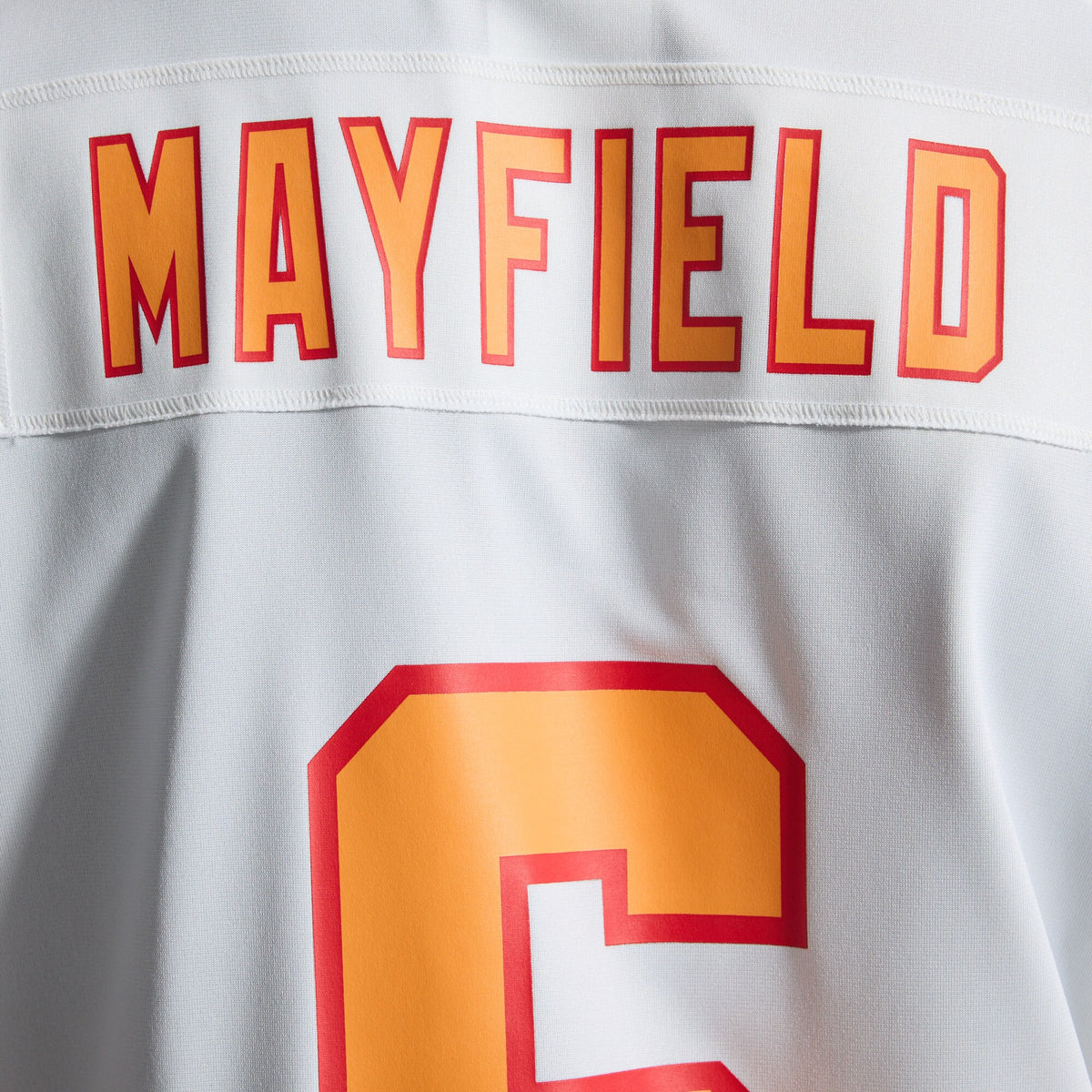 '76 Tampa Bay Buccaneers Baker Mayfield White Player Game Jersey