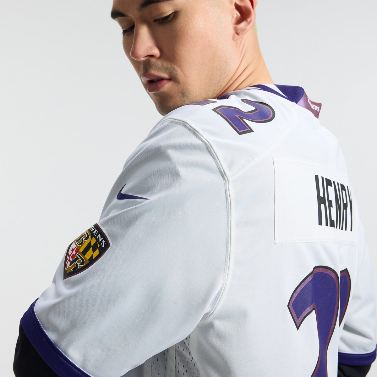 Baltimore Ravens Derrick Henry White Game Jersey