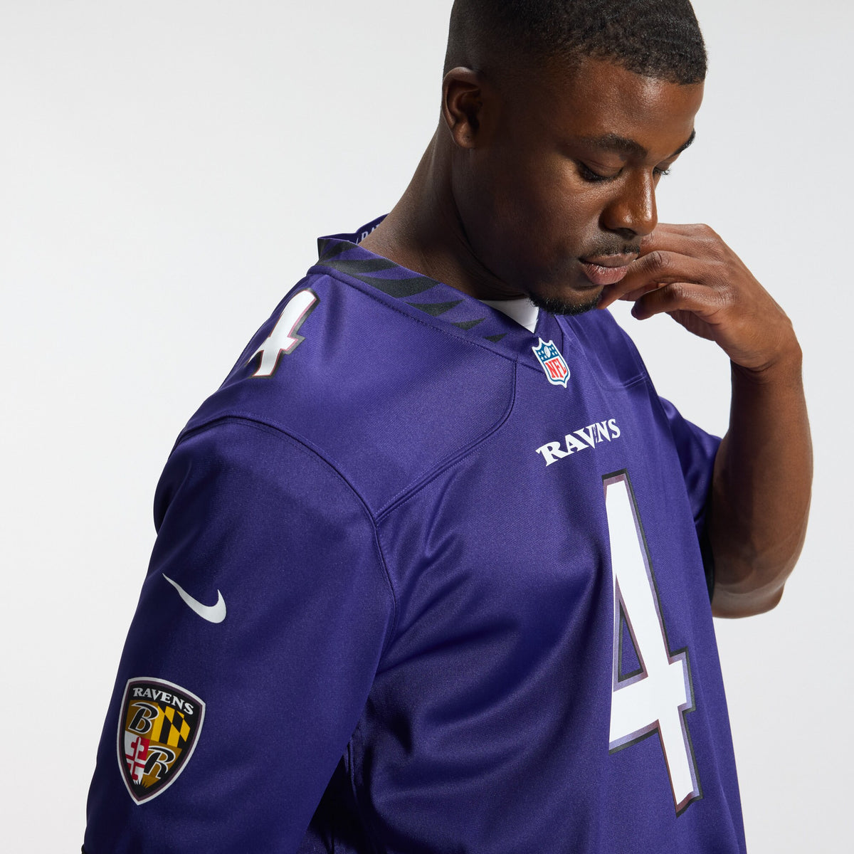 Baltimore Ravens Zay Flowers Purple Team Game Jersey