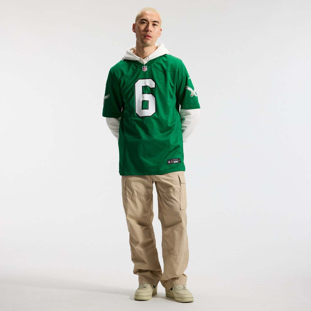 Philadelphia Eagles DeVonta Smith Kelly Green Alternate Game Player Jersey