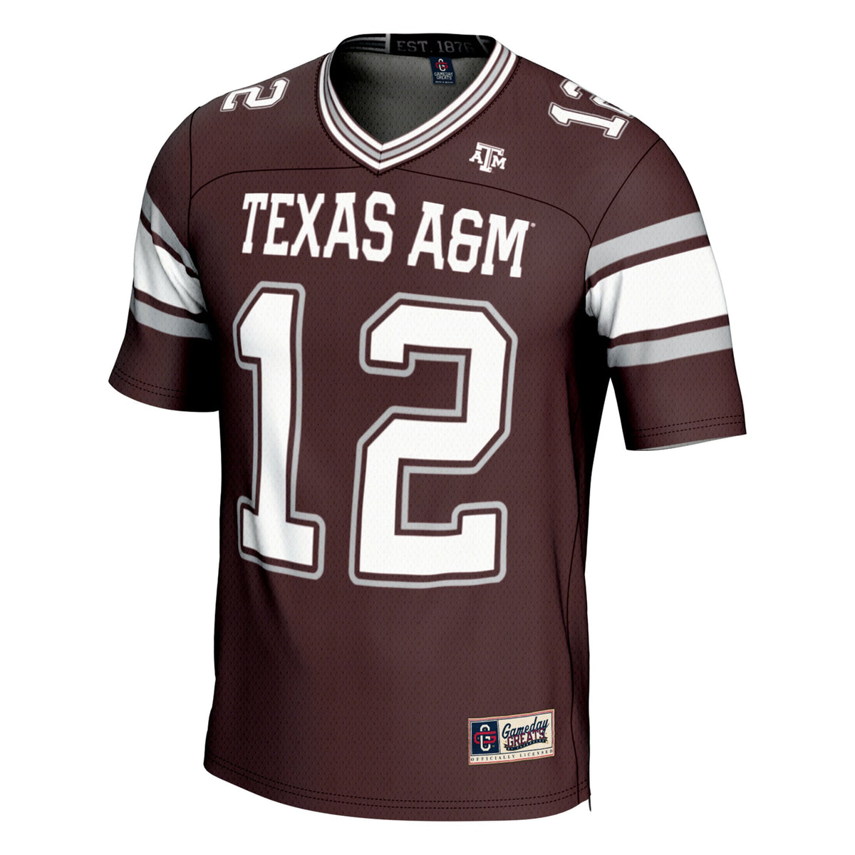 GameDay Greats #12 Maroon Texas A&M Aggies Football Lightweight Fashion Jersey