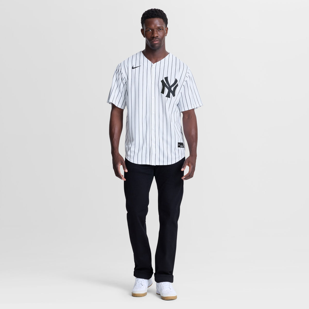 New York Yankees Luis García Jr. White Home Replica Jersey