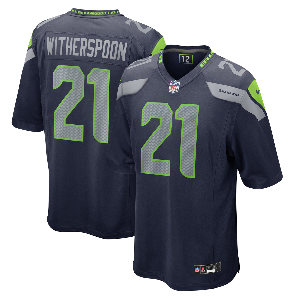 Seattle Seahawks Devon Witherspoon College Navy Game Jersey