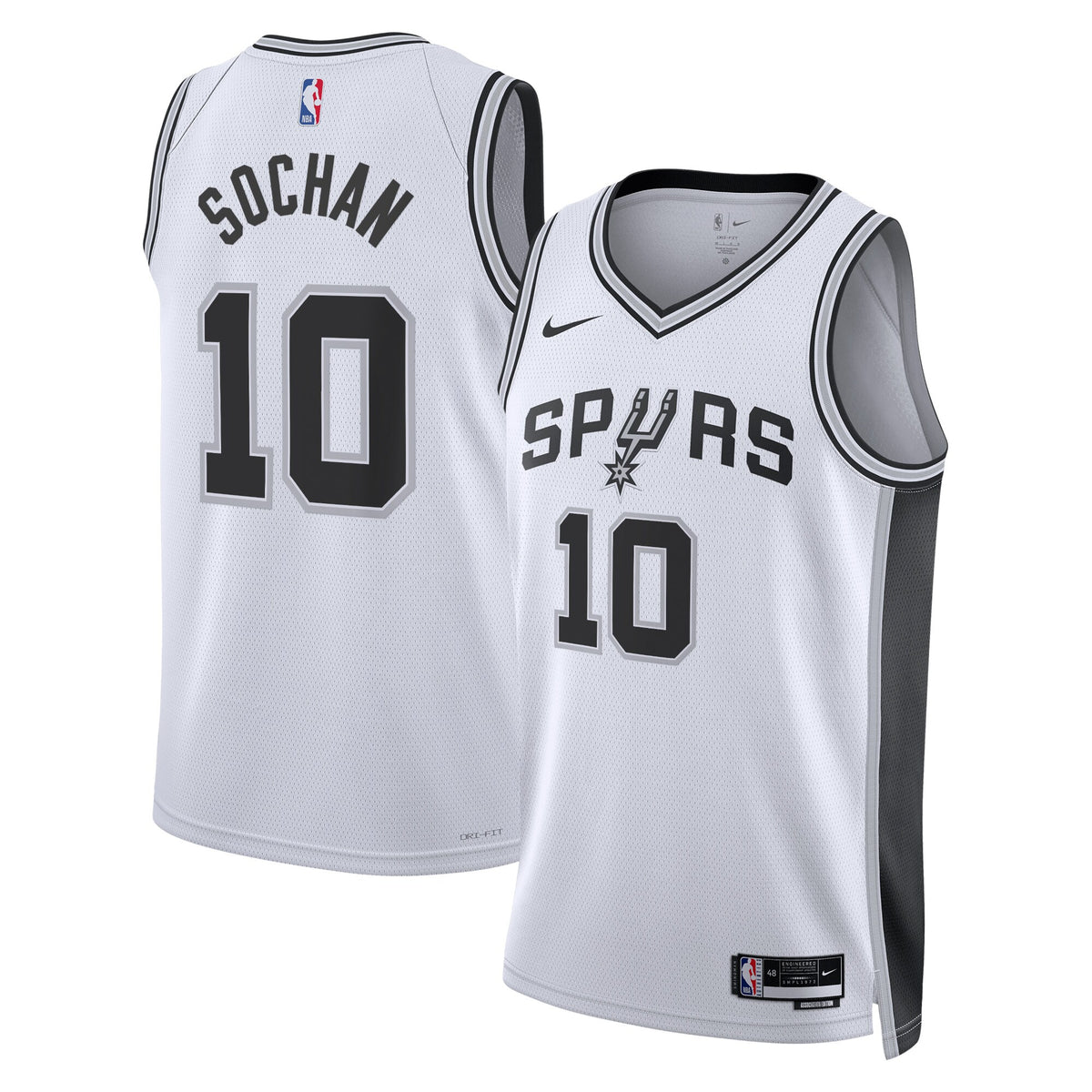 San Antonio Spurs Association Edition Swingman Jersey - White - Jeremy Sochan
