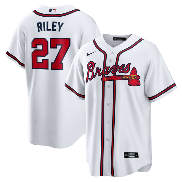 Atlanta Braves Austin Riley White Home Replica Player Jersey