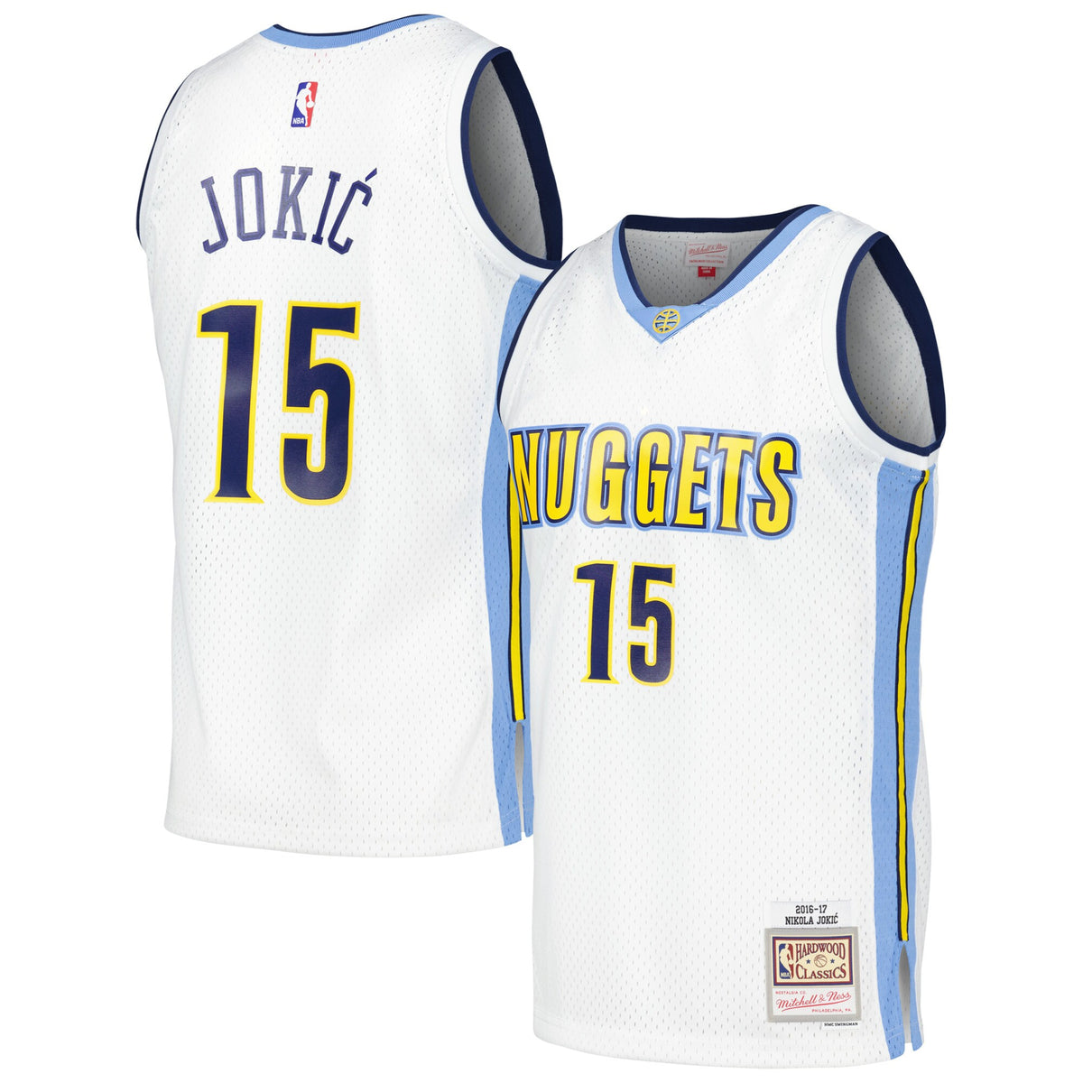 Mitchell & Ness Nikola Jokic White Denver Nuggets 2016/17 Throwback Swingman Jersey