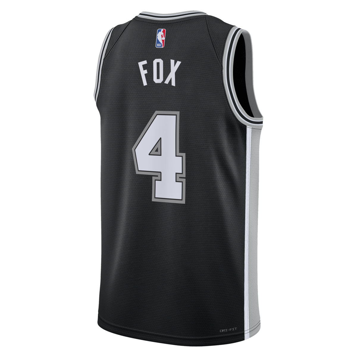 San Antonio Spurs Icon Edition Swingman Jersey - Black - De'Aaron Fox