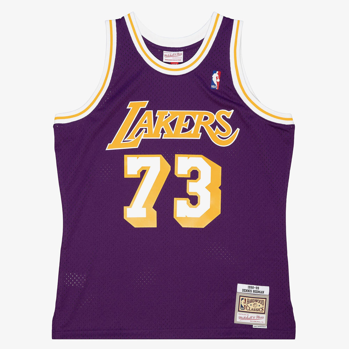 Los Angeles Lakers Mitchell & Ness Dennis Rodman 1998 Road Authentic Jersey - Purple