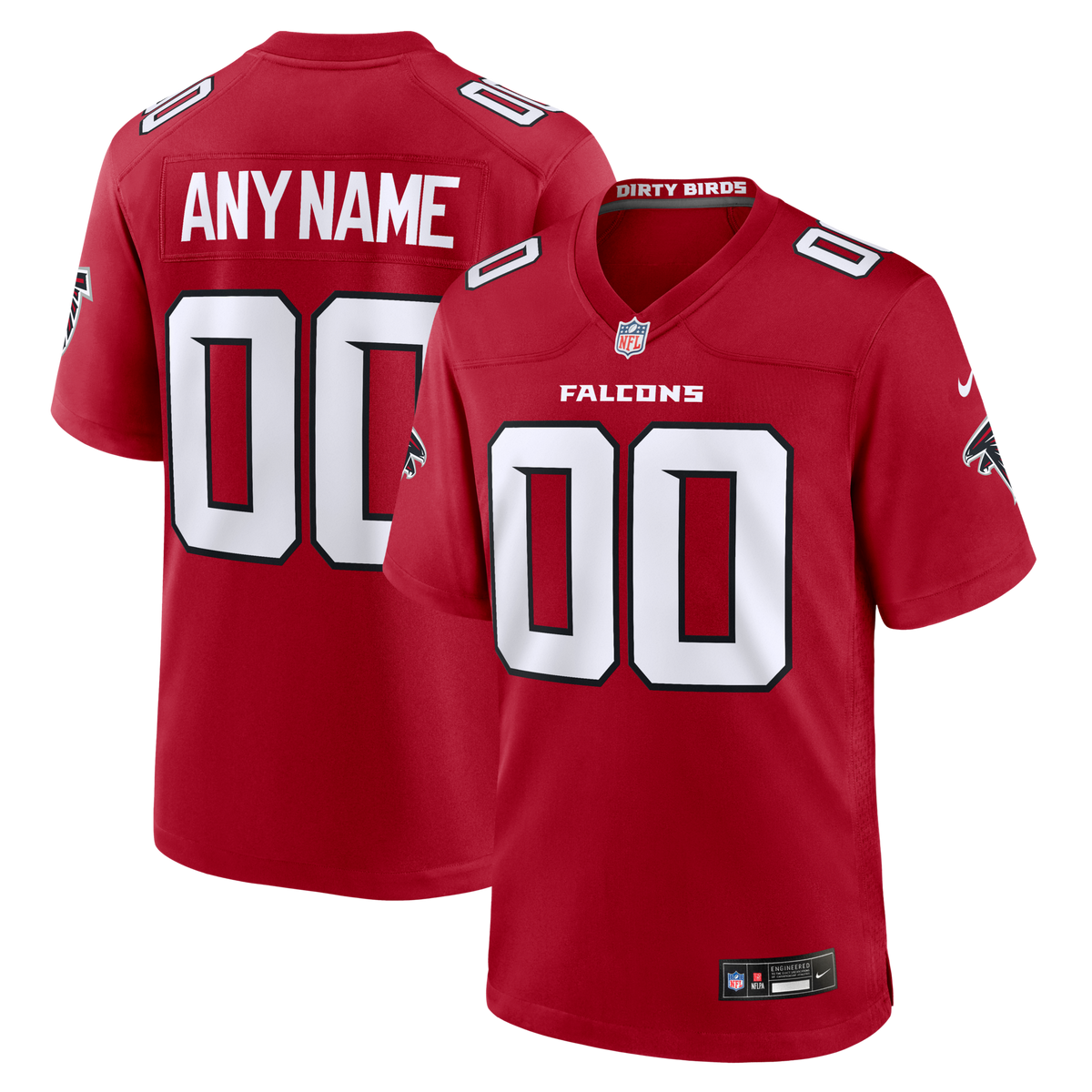 Atlanta Falcons Red Custom Game Jersey
