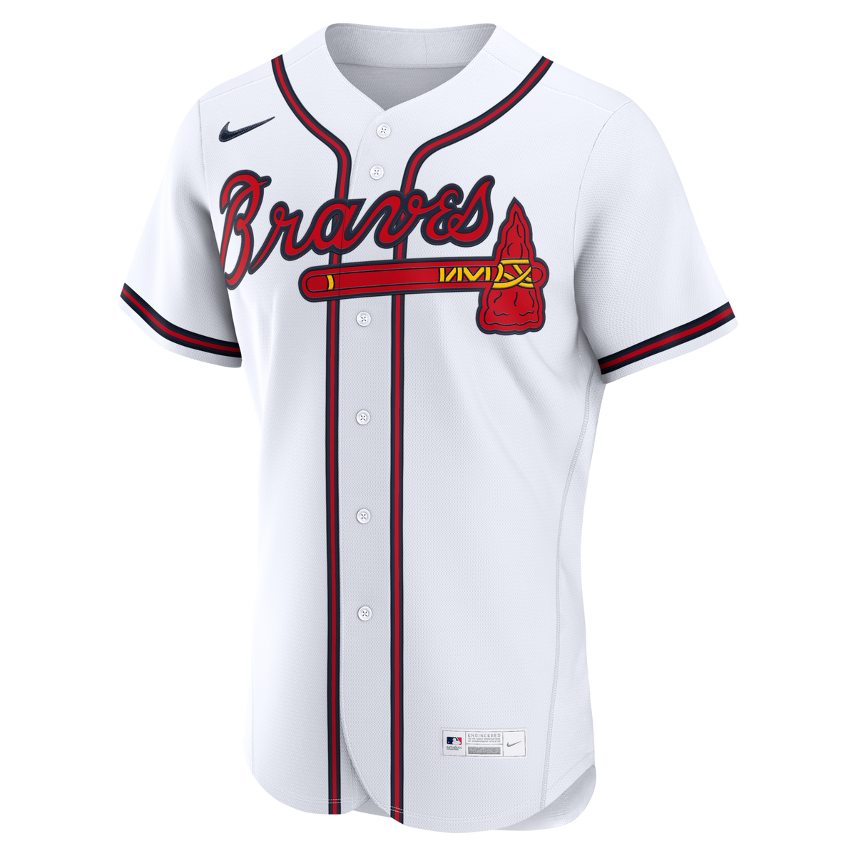 Atlanta Braves White Home Authentic Custom Jersey