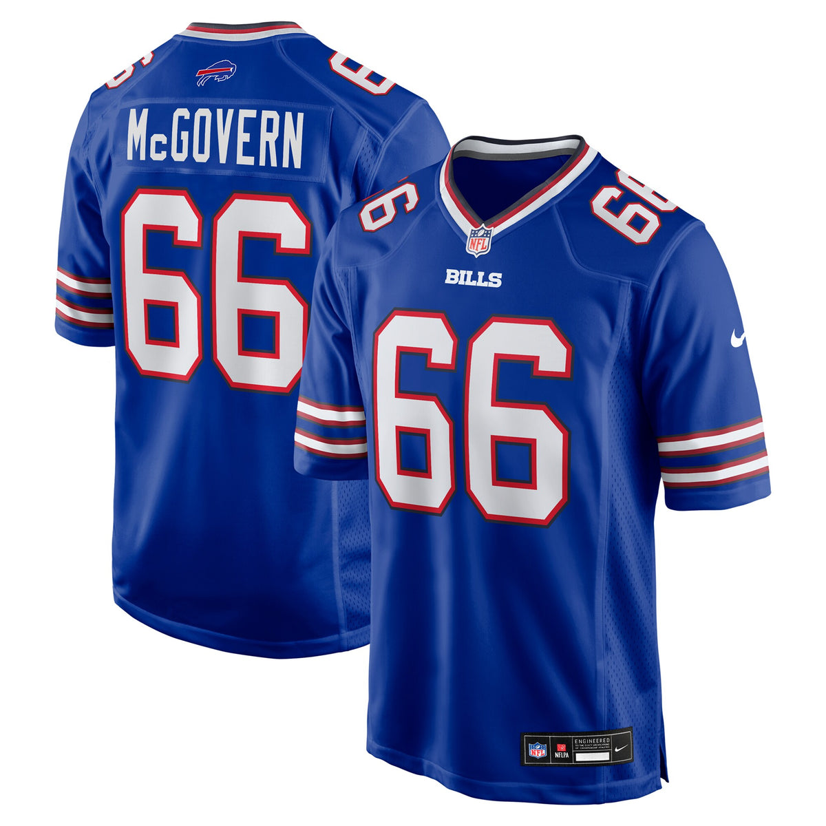 Buffalo Bills Connor McGovern Royal Game Player Jersey