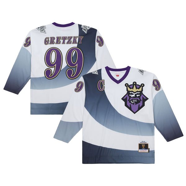 Los Angeles Kings Wayne Gretzky Mitchell & Ness White 1995-96 Power Play Jersey