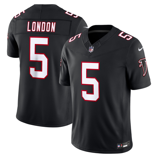 Atlanta Falcons Drake London Black Alternate Throwback Vapor F.U.S.E. Stitched Limited Jersey