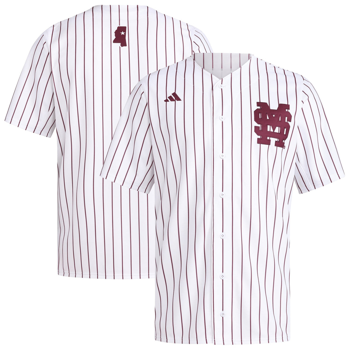 White Mississippi State Bulldogs Replica Baseball Jersey