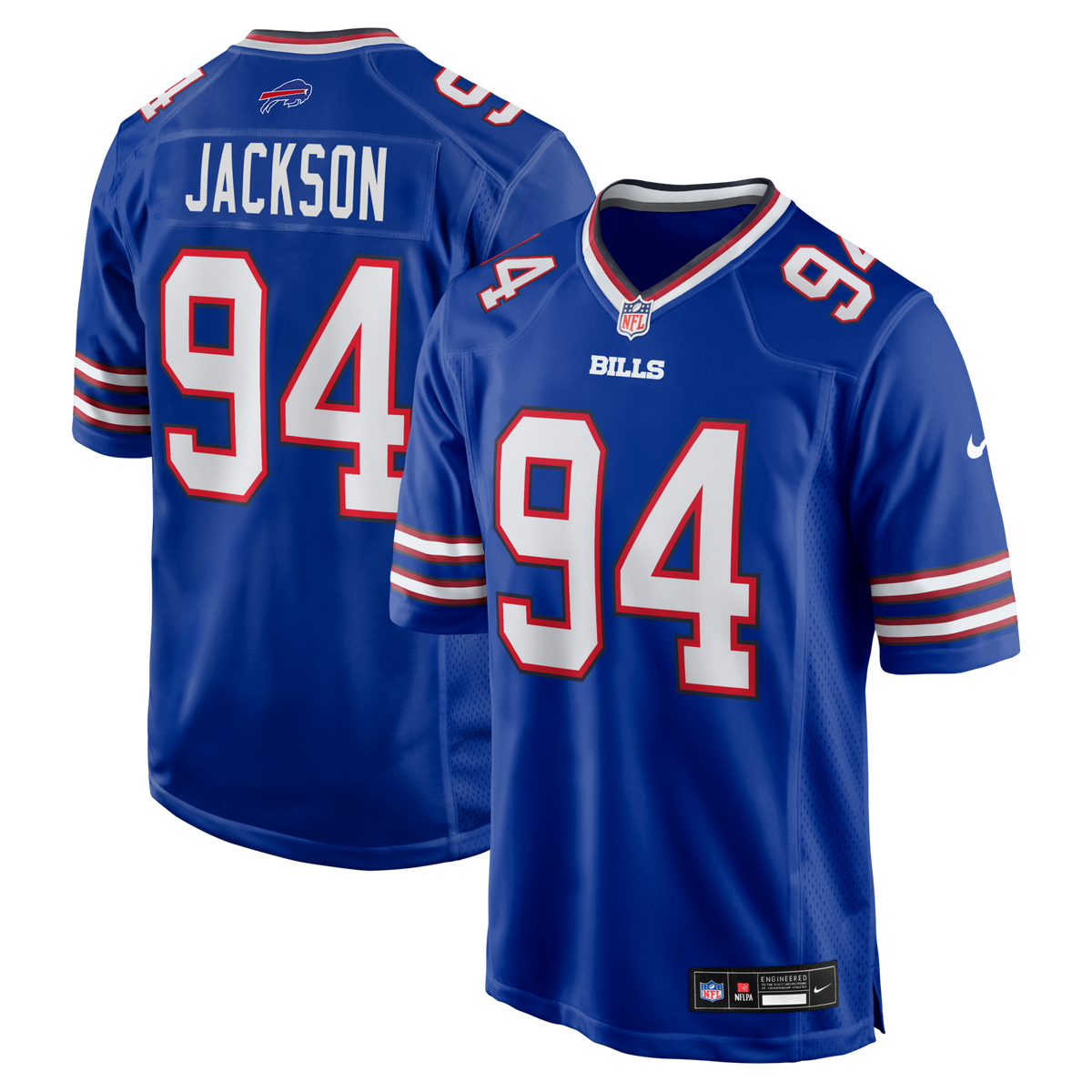 Buffalo Bills Landon Jackson Royal Team Game Jersey