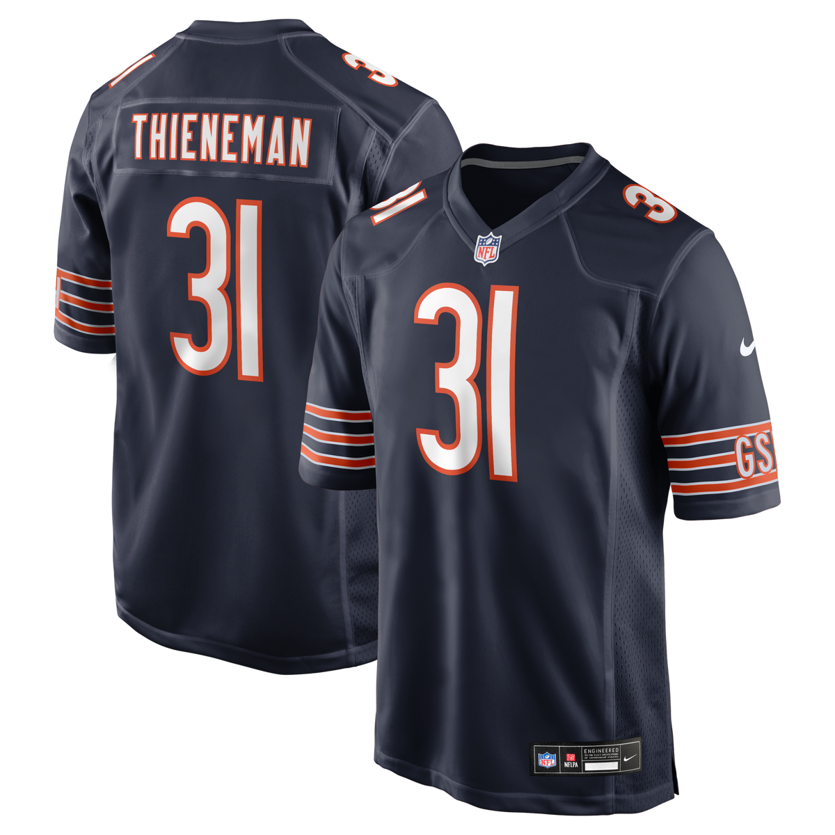 Chicago Bears Dillon Thieneman Navy 2026 NFL Draft First Round Pick No. 25 Team Game Jersey