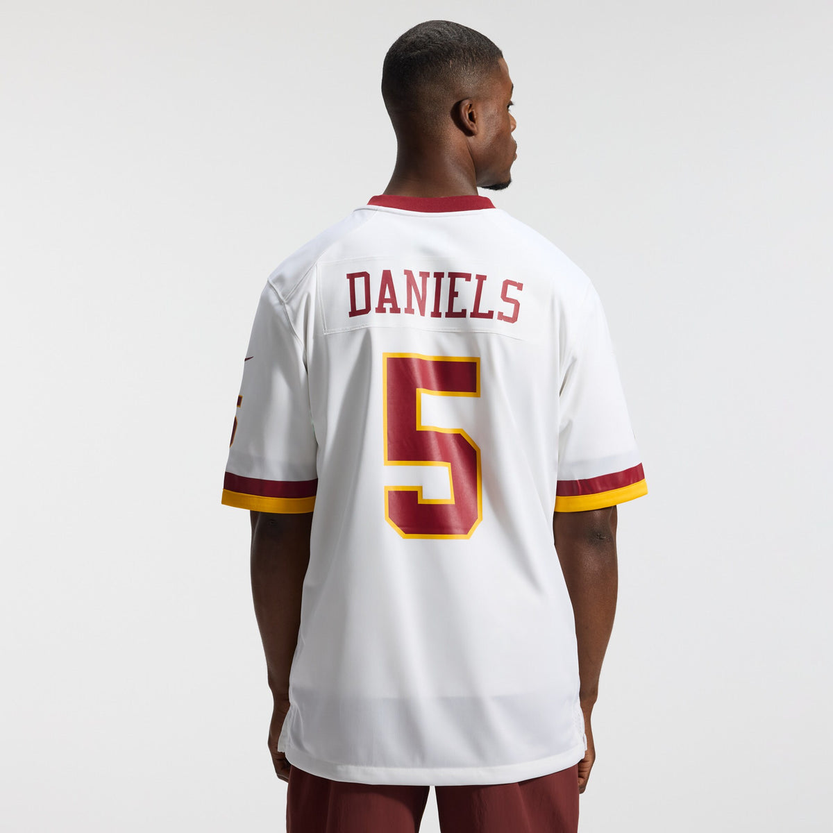 Washington Commanders Jayden Daniels White Game Super Bowl Era Jersey