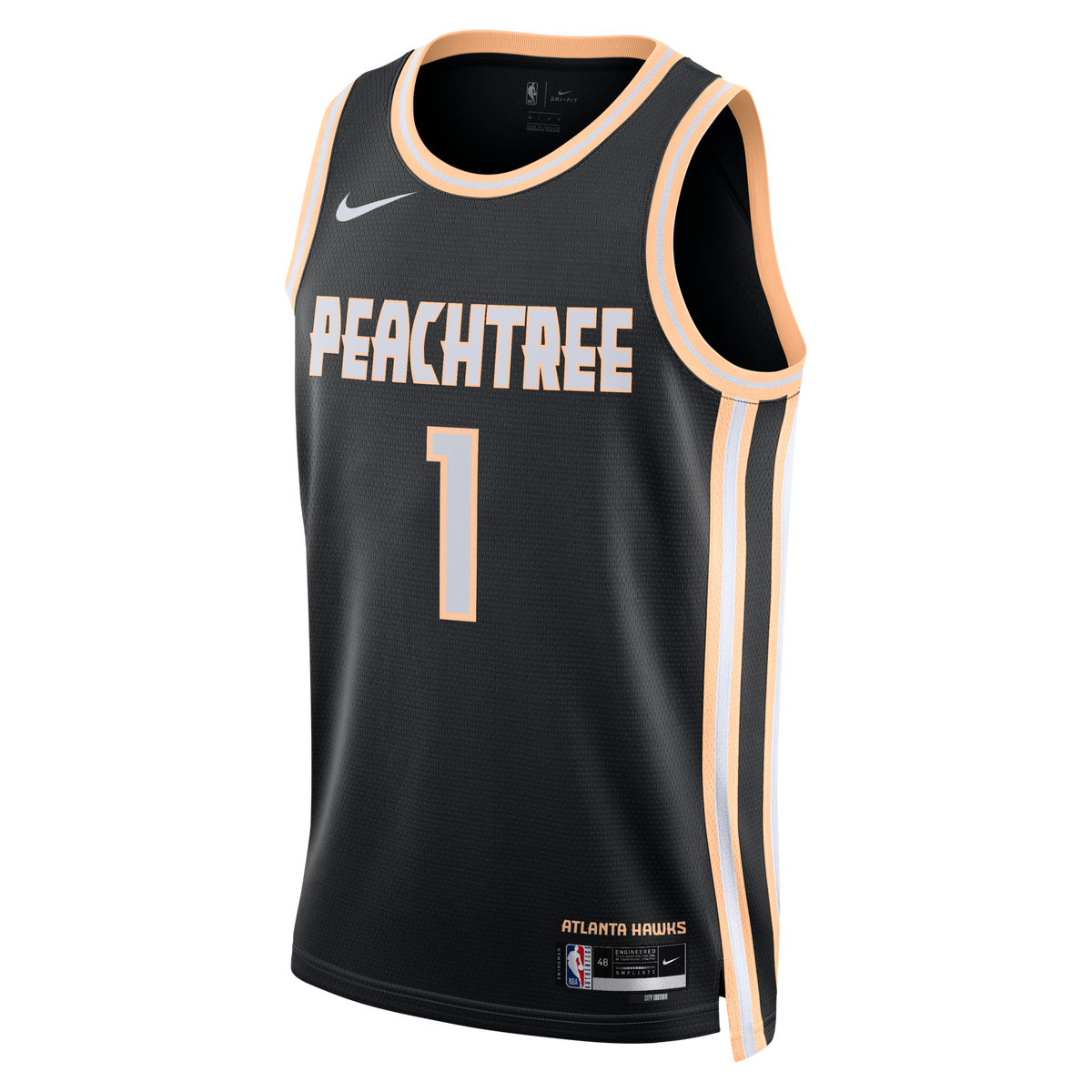 Atlanta Hawks 2025/26 City Edition Swingman Jersey - Black - Jalen Johnson
