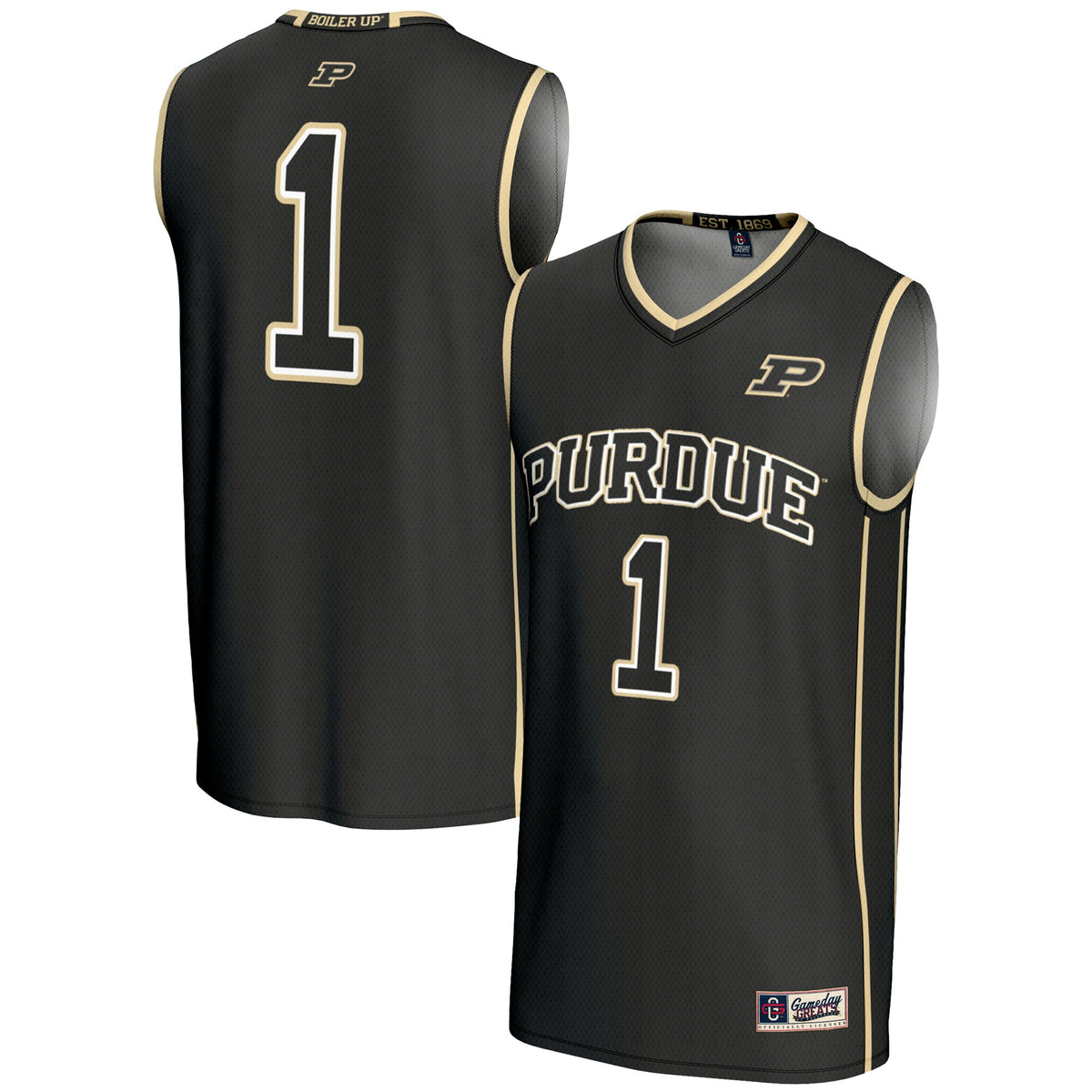 Male GameDay Greats #1 Black Purdue Boilermakers Lightweight Basketball Jersey