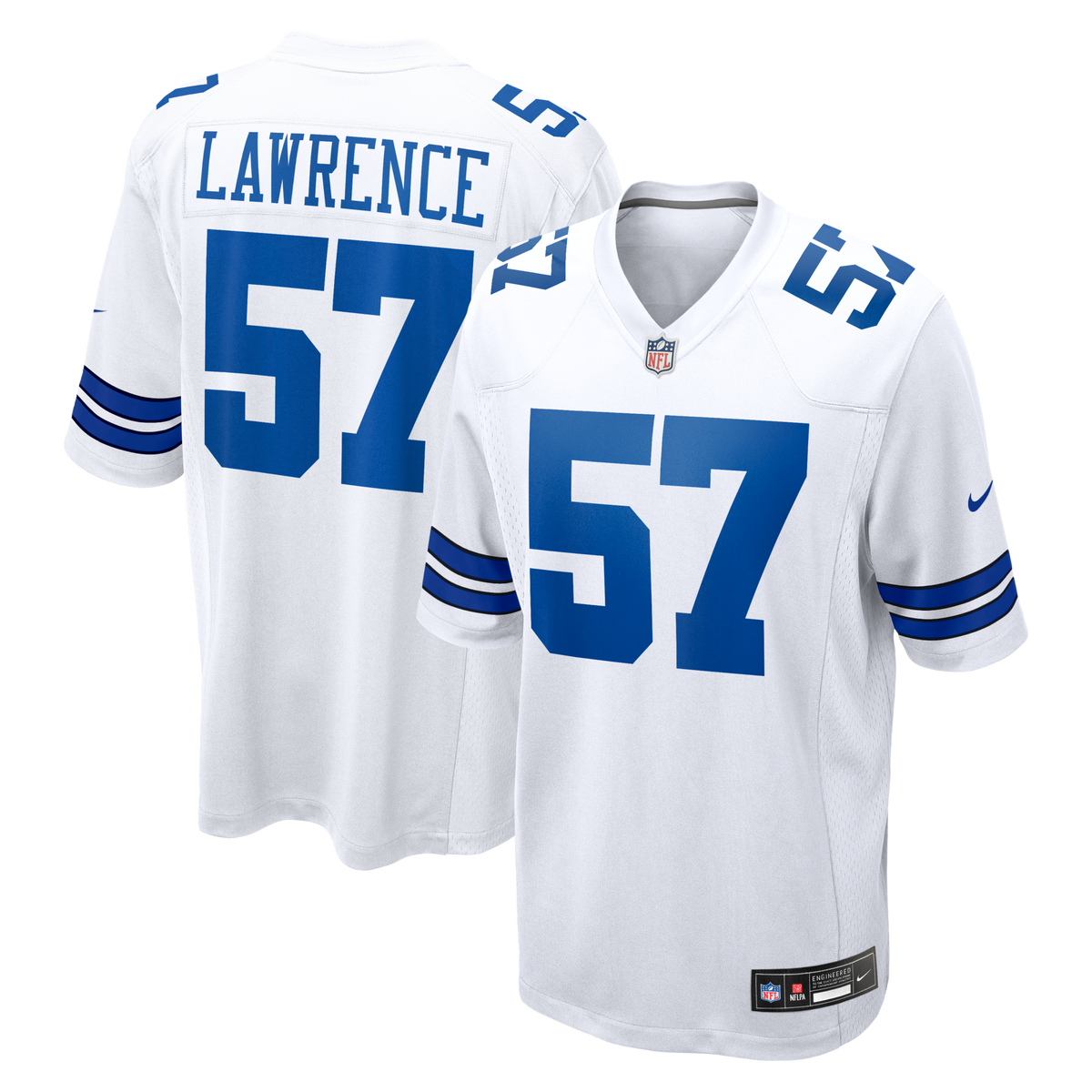 Dallas Cowboys Malachi Lawrence White Game Jersey