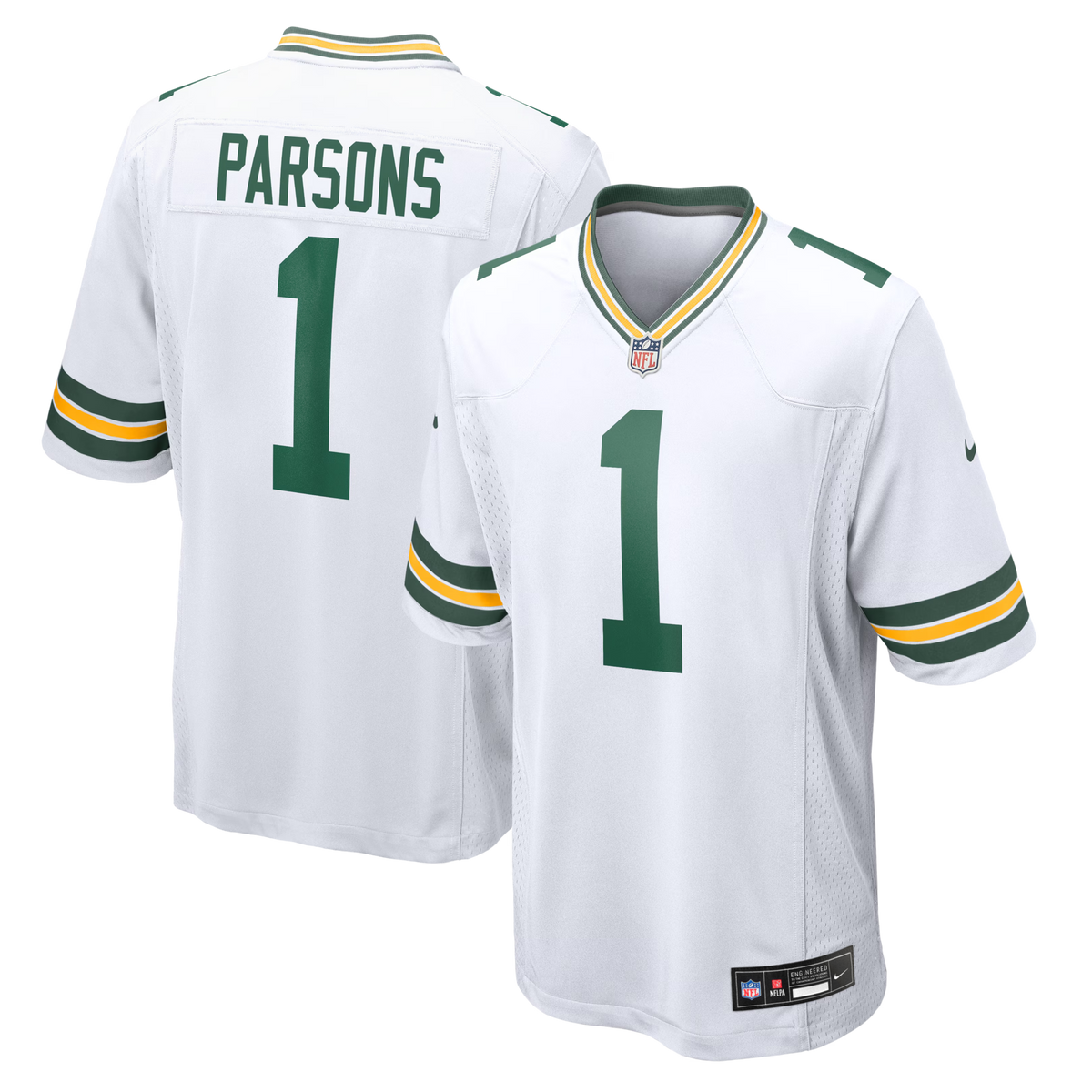 Green Bay Packers Micah Parsons White Game Player Jersey