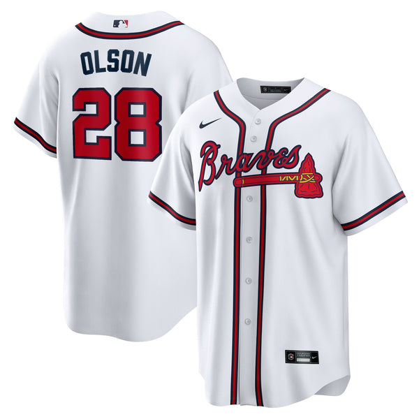 Atlanta Braves Matt Olson White Home Replica Player Jersey