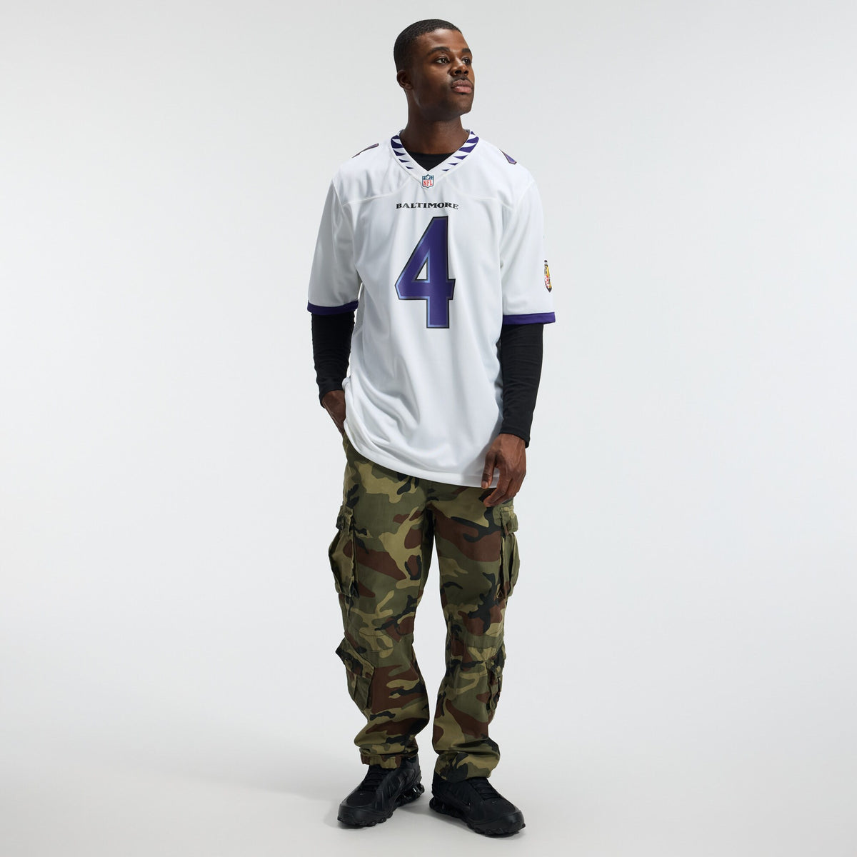 Baltimore Ravens Zay Flowers White Game Jersey