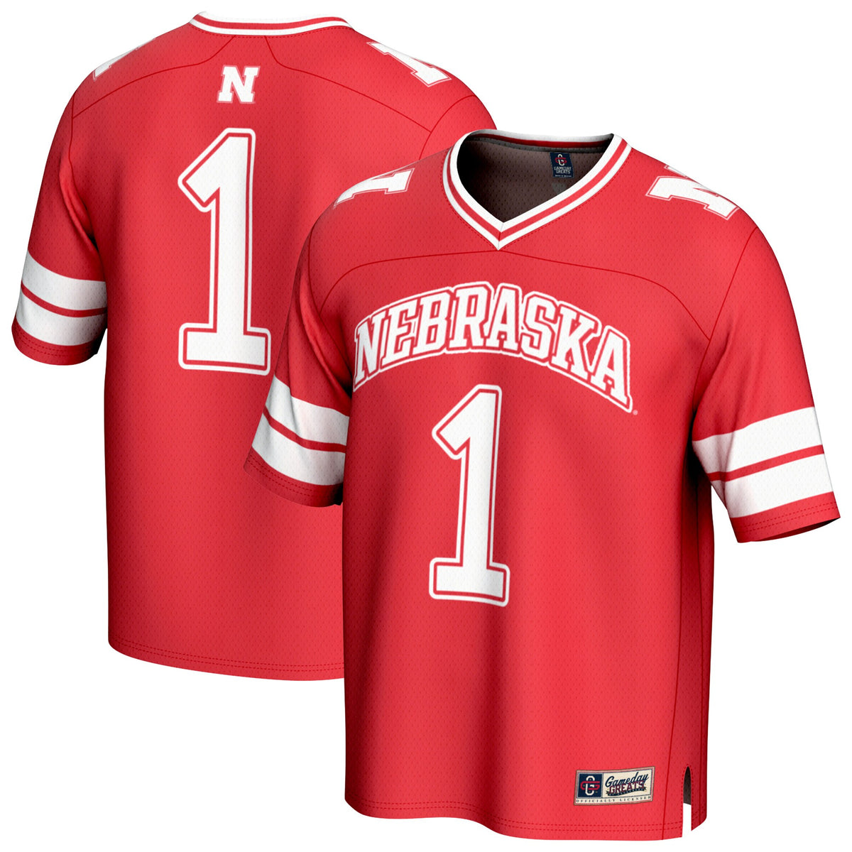 GameDay Greats #1 Scarlet Nebraska Huskers Lightweight Collegiate Football Fashion Jersey