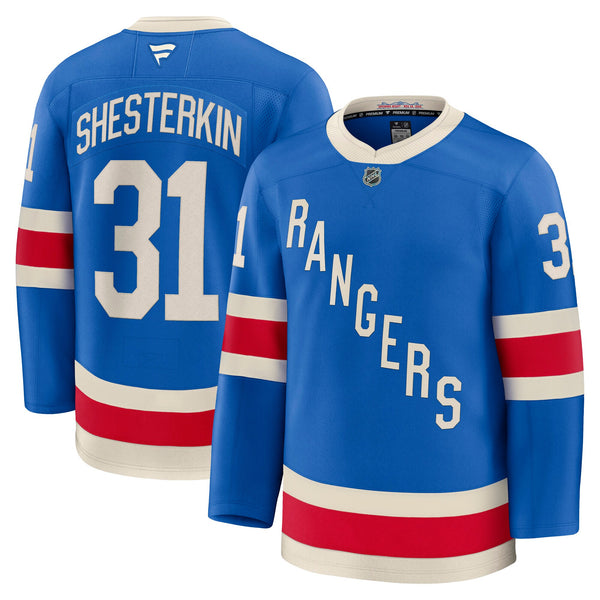 New York Rangers Igor Shesterkin Fanatics Blue Centennial Premium Jersey