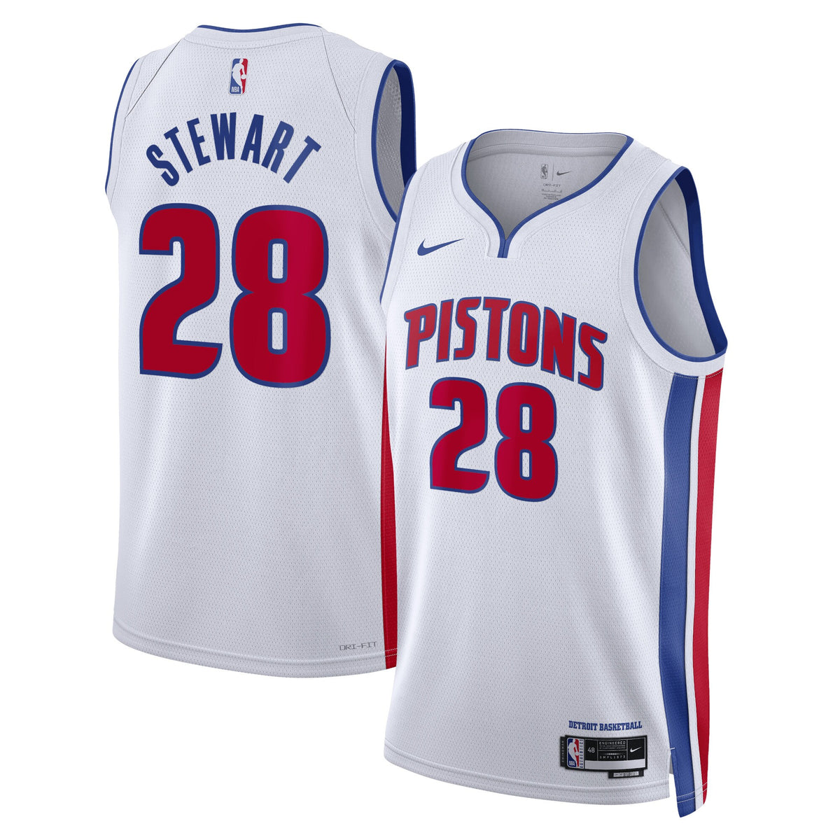 Detroit Pistons Association Edition Swingman Jersey - White - Isaiah Stewart