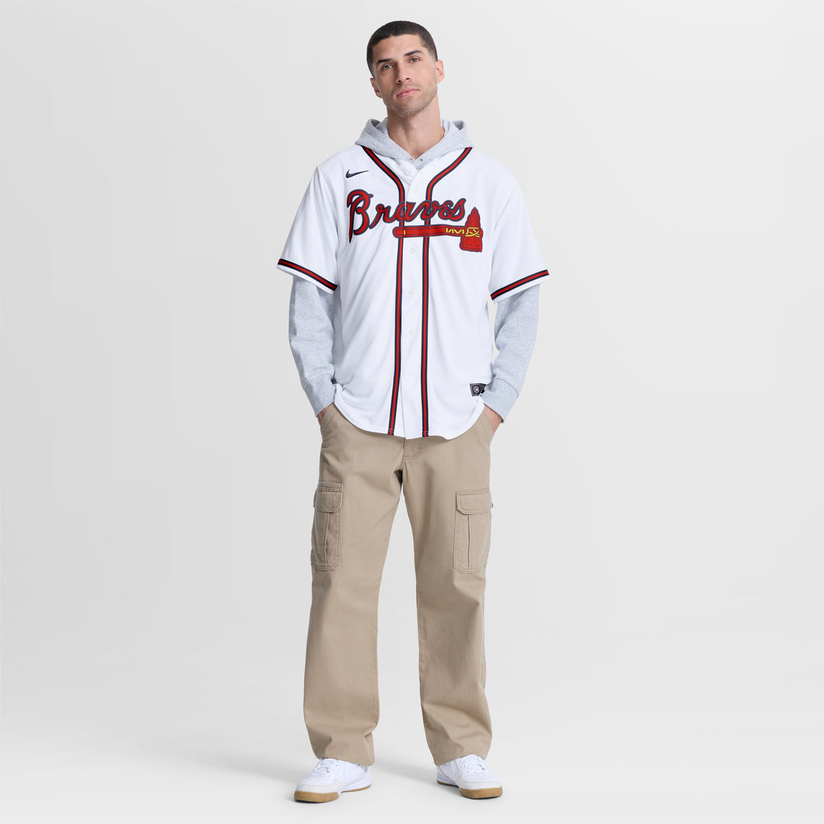 Atlanta Braves Lane Thomas White Home Replica Jersey