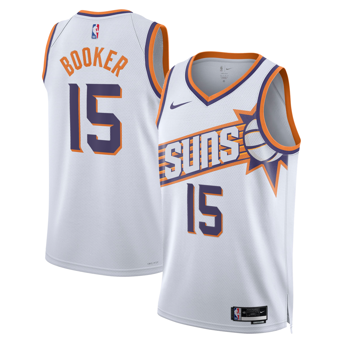 Phoenix Suns Association Edition Swingman Jersey - White - Devin Booker