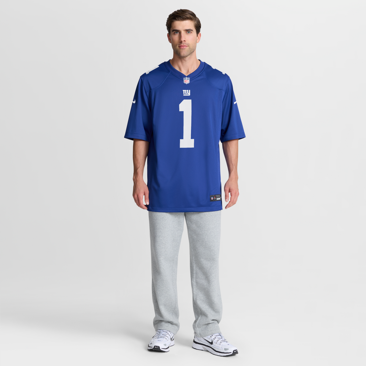 New York Giants Malik Nabers Royal Player Game Jersey