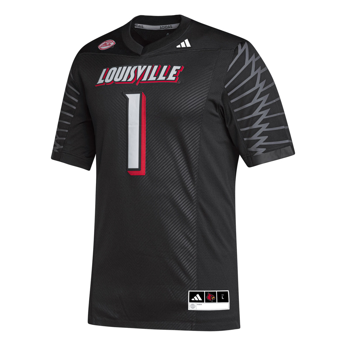 #1 Black Louisville Cardinals Premier Football Jersey