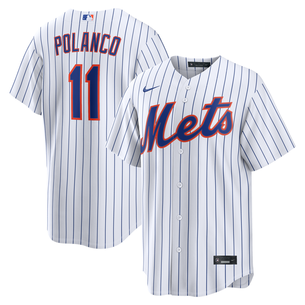 New York Mets Jorge Polanco White Home Replica Jersey
