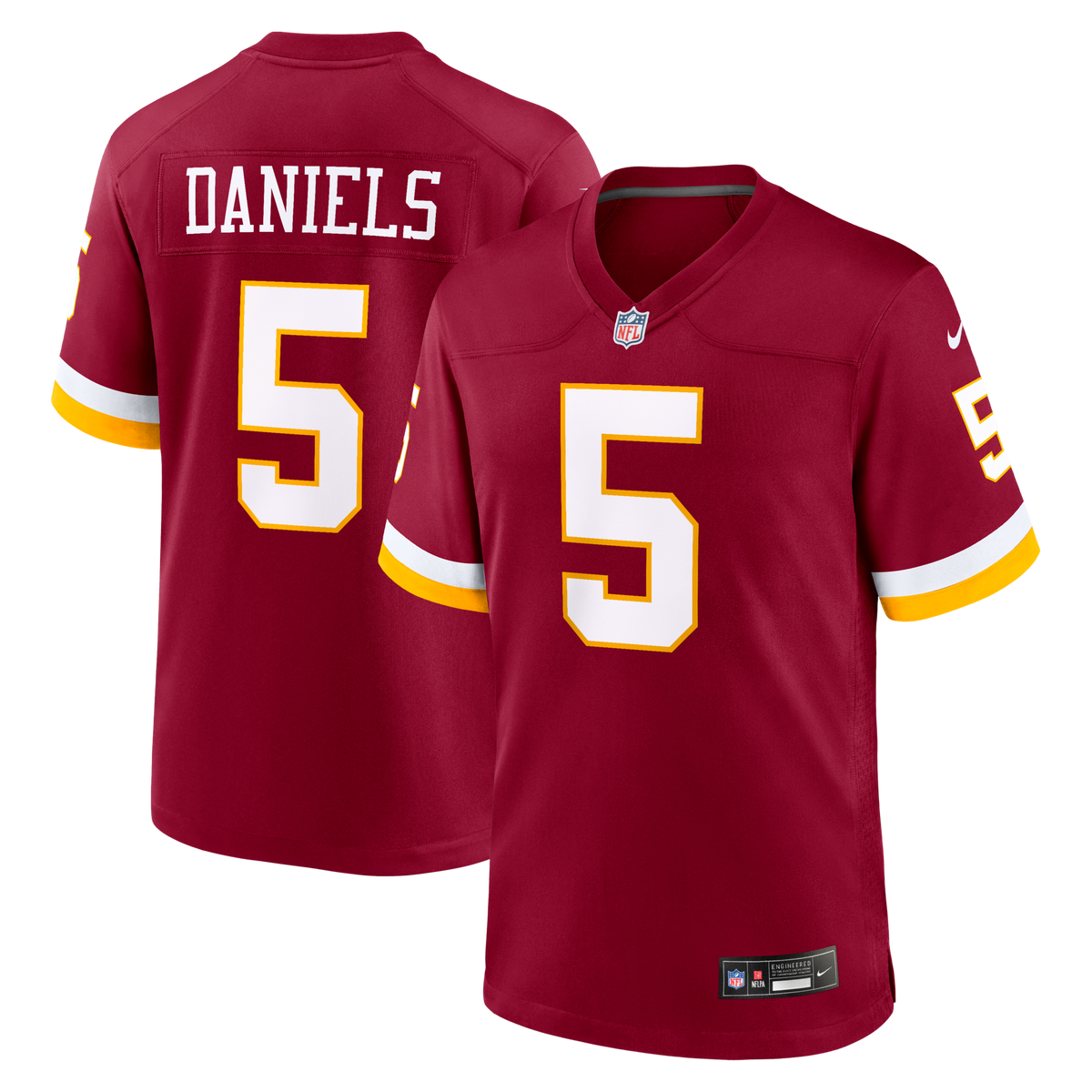 Washington Commanders Jayden Daniels Burgundy Game Jersey