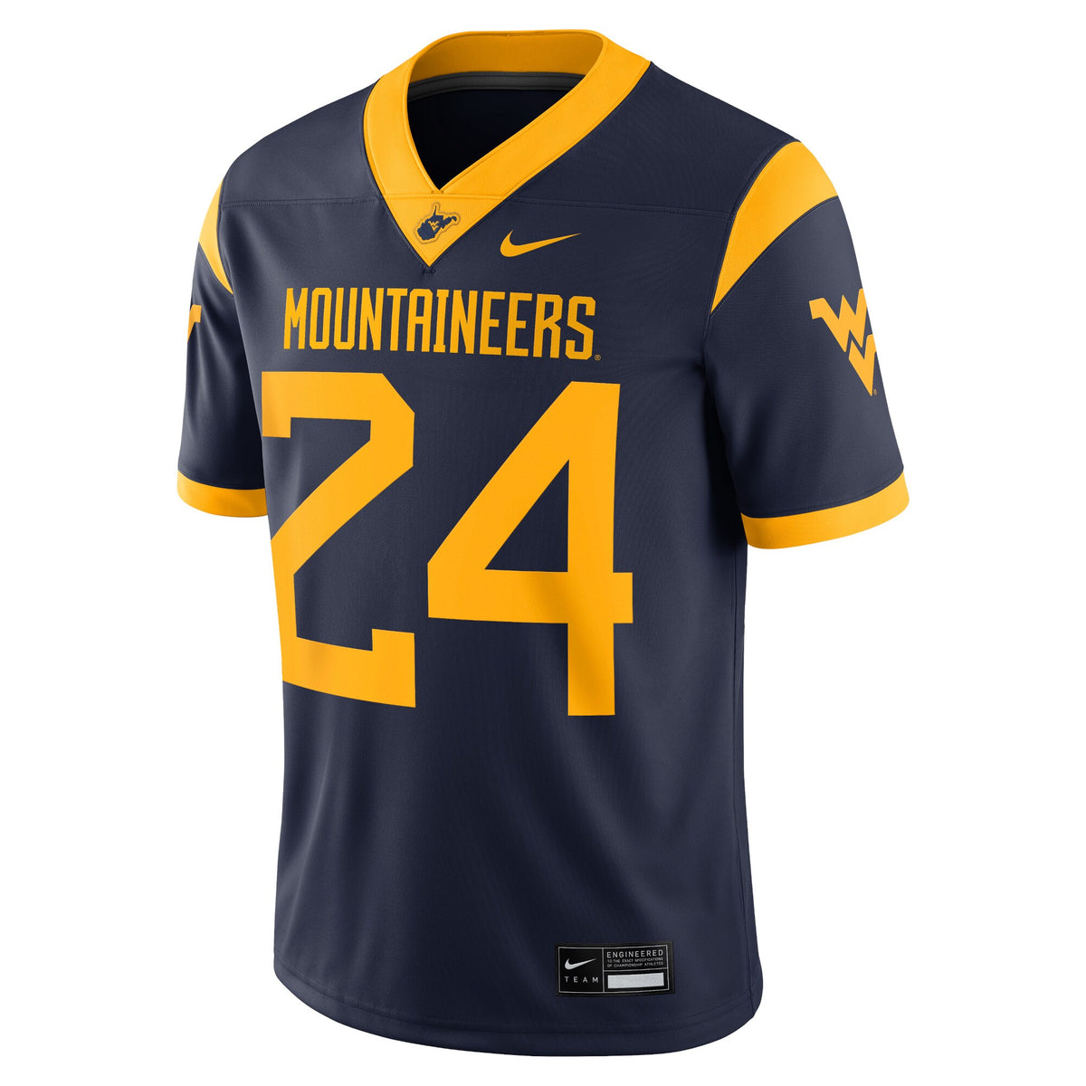 #24 Navy West Virginia Mountaineers Game Jersey
