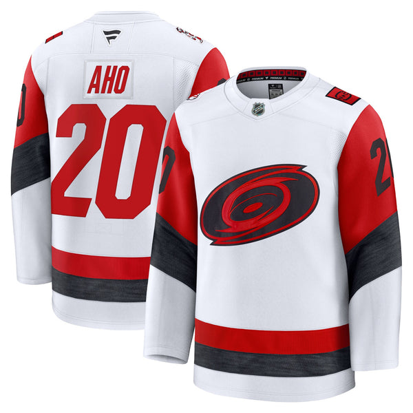 Carolina Hurricanes Sebastian Aho Fanatics White Away Premium Jersey