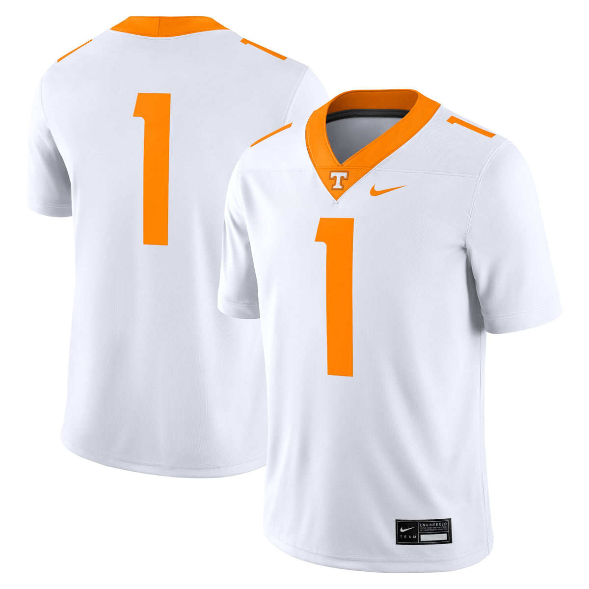 #1 White Tennessee Volunteers Game Jersey