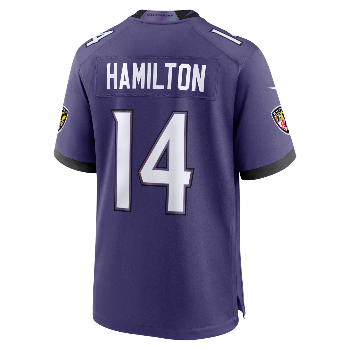 Baltimore Ravens Kyle Hamilton Purple Team Game Jersey