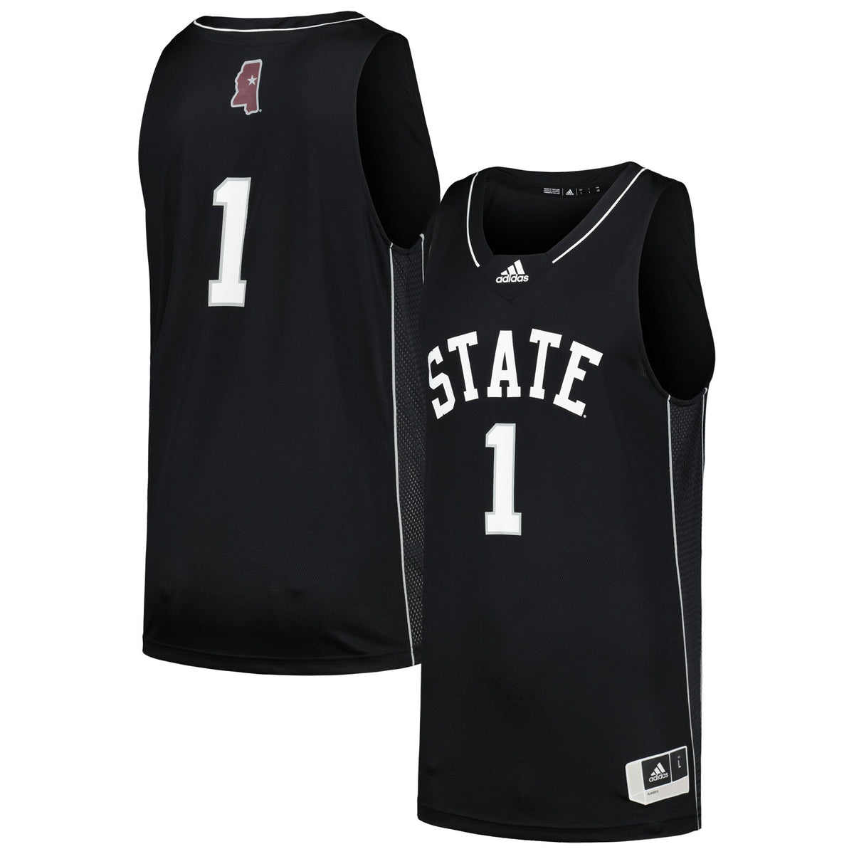 #1 Black Mississippi State Bulldogs Swingman Basketball Jersey