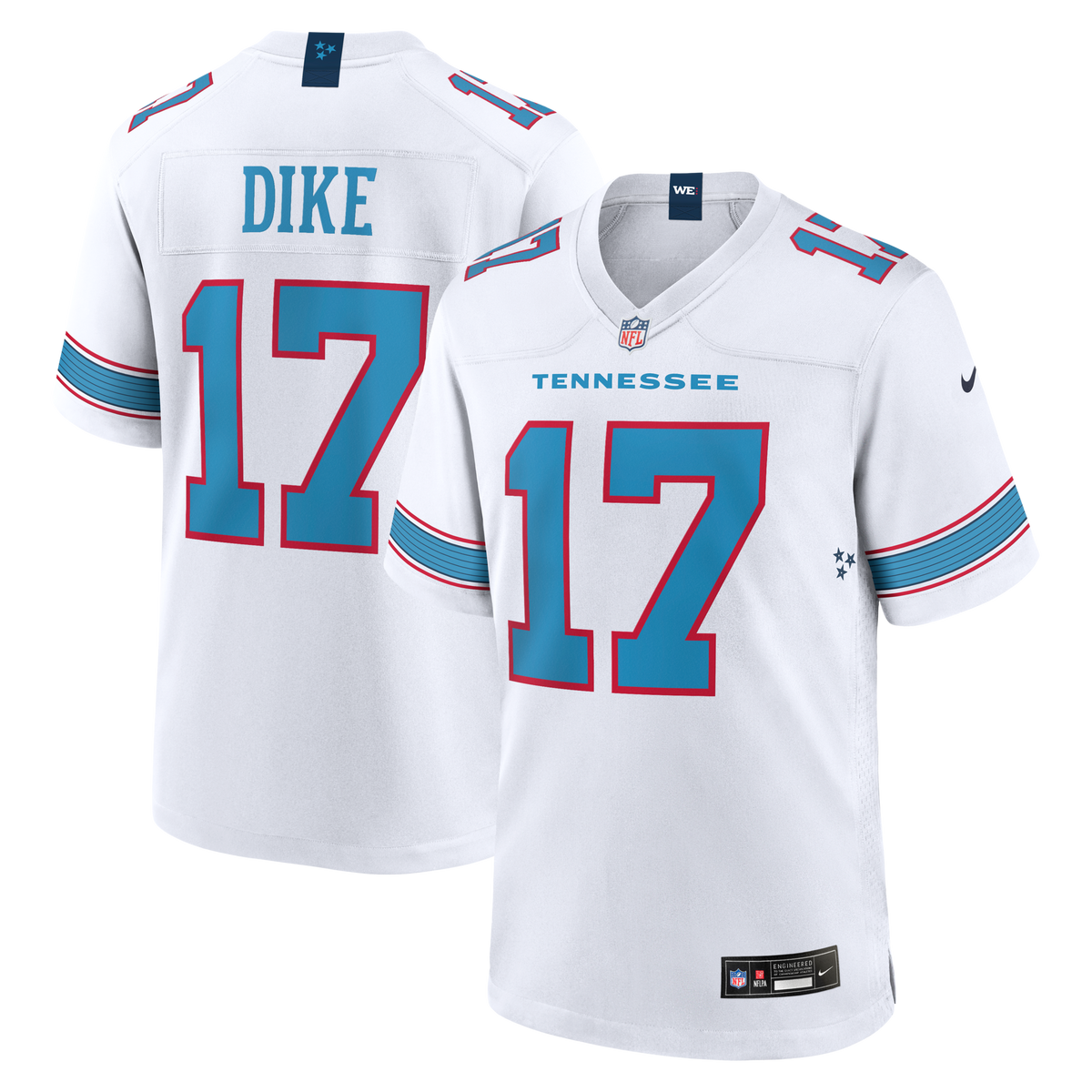 Tennessee Titans Chimere Dike White Game Jersey