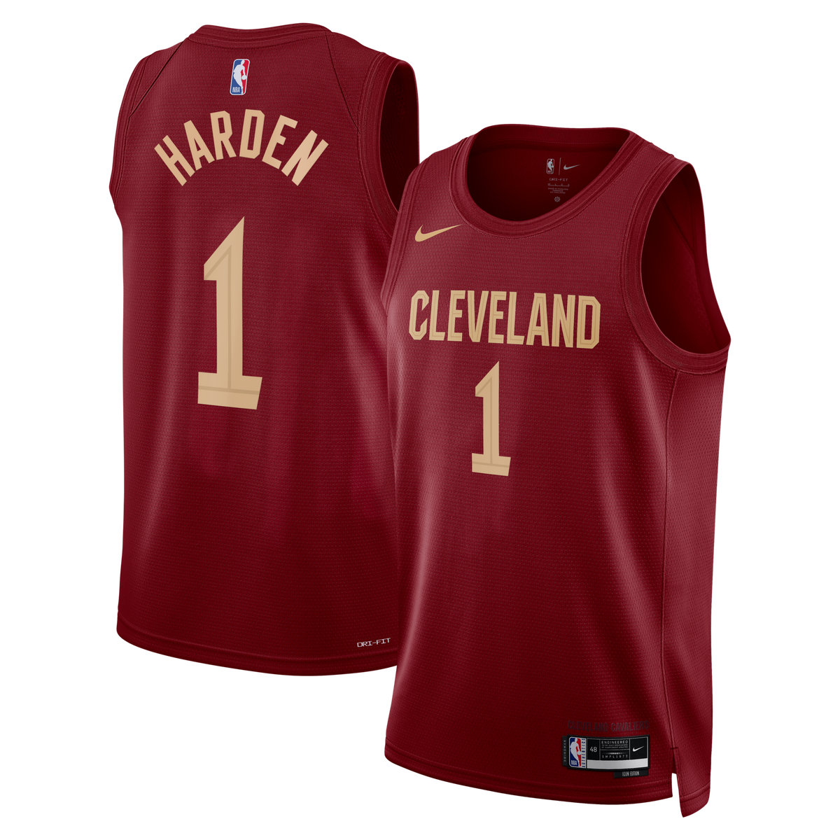 Cleveland Cavaliers Icon Edition Swingman Jersey - Wine - James Harden