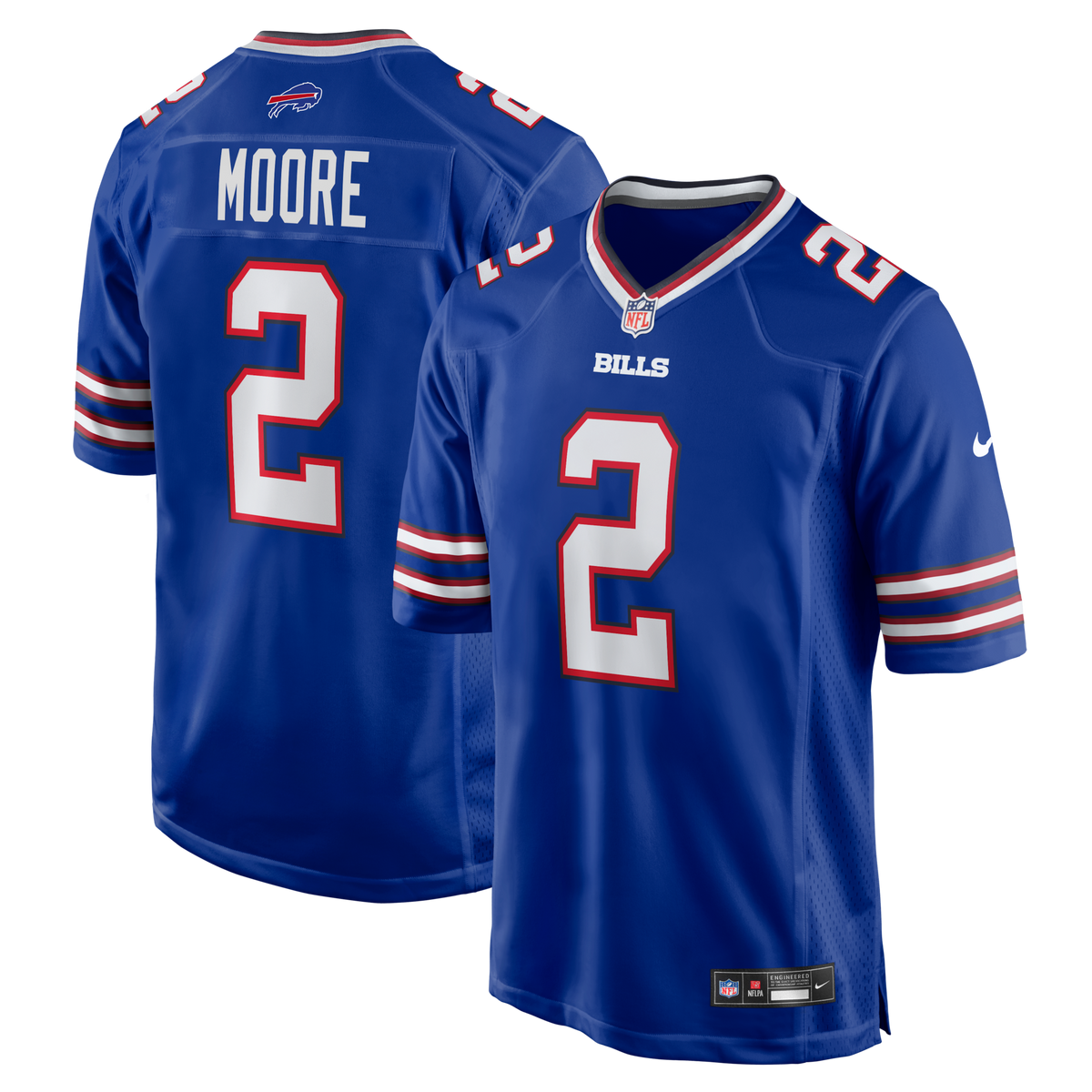 Buffalo Bills D.J. Moore Royal Game Jersey