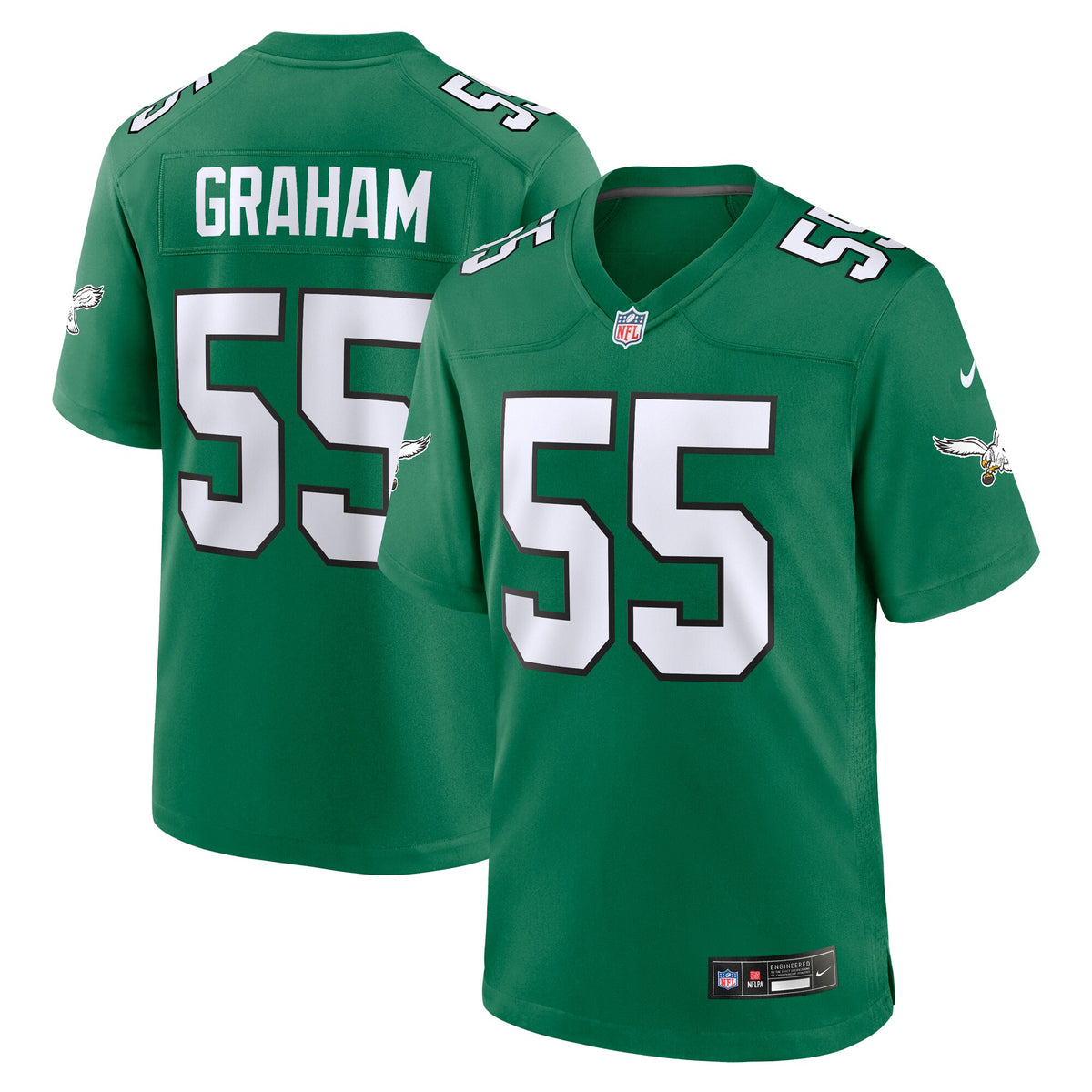 Philadelphia Eagles Brandon Graham Kelly Green Alternate Game Jersey