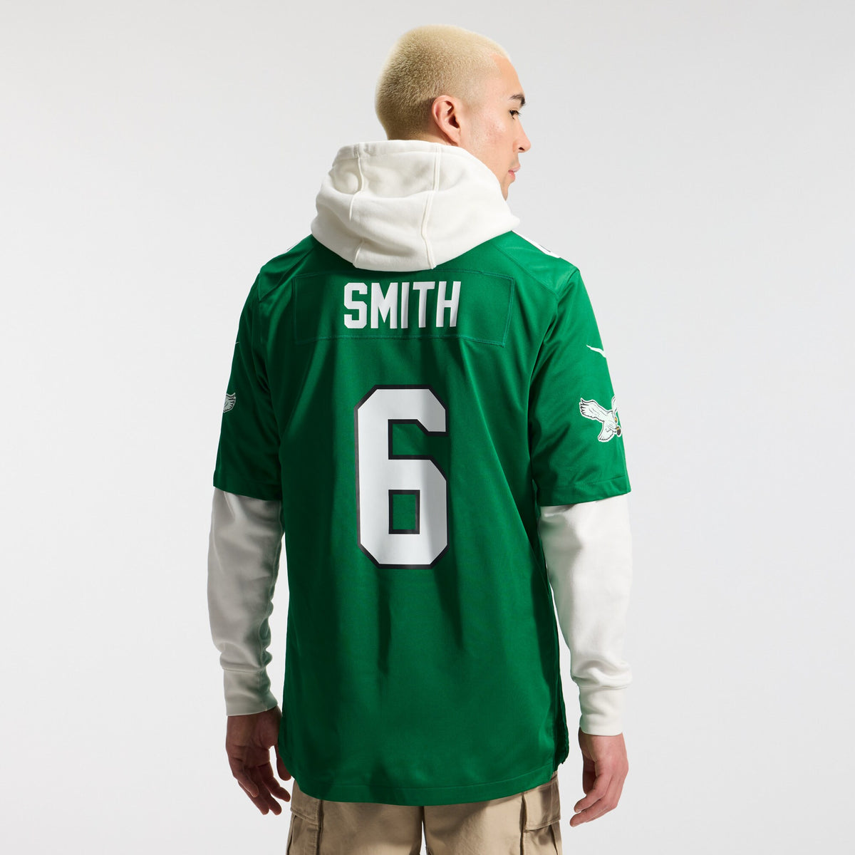 Philadelphia Eagles DeVonta Smith Kelly Green Alternate Game Player Jersey