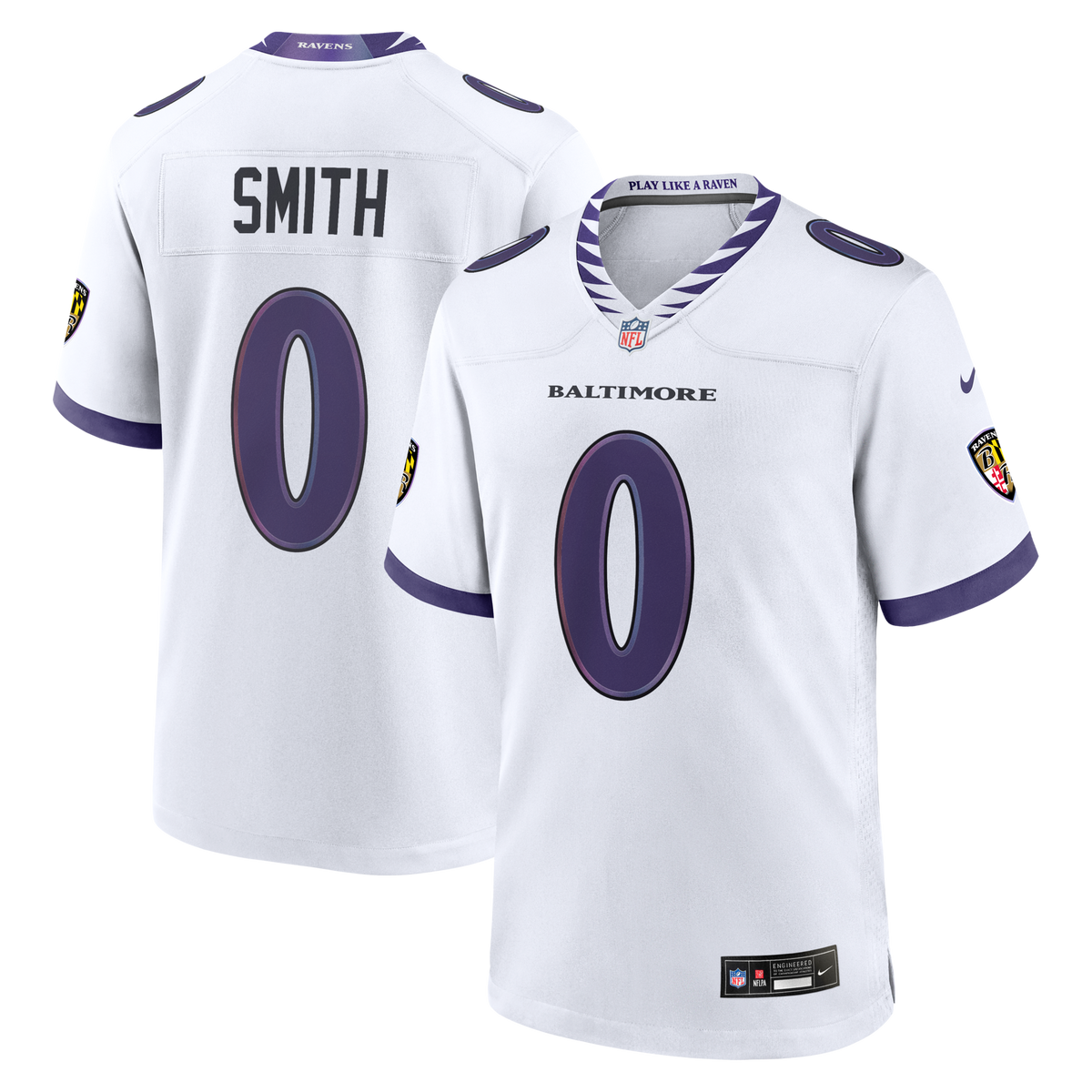 Baltimore Ravens Roquan Smith White Game Jersey
