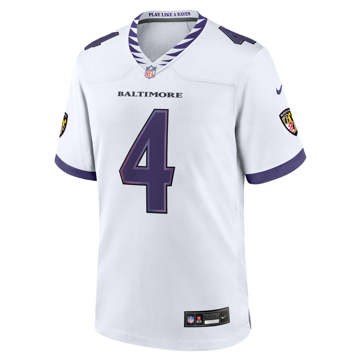Baltimore Ravens Zay Flowers White Game Jersey