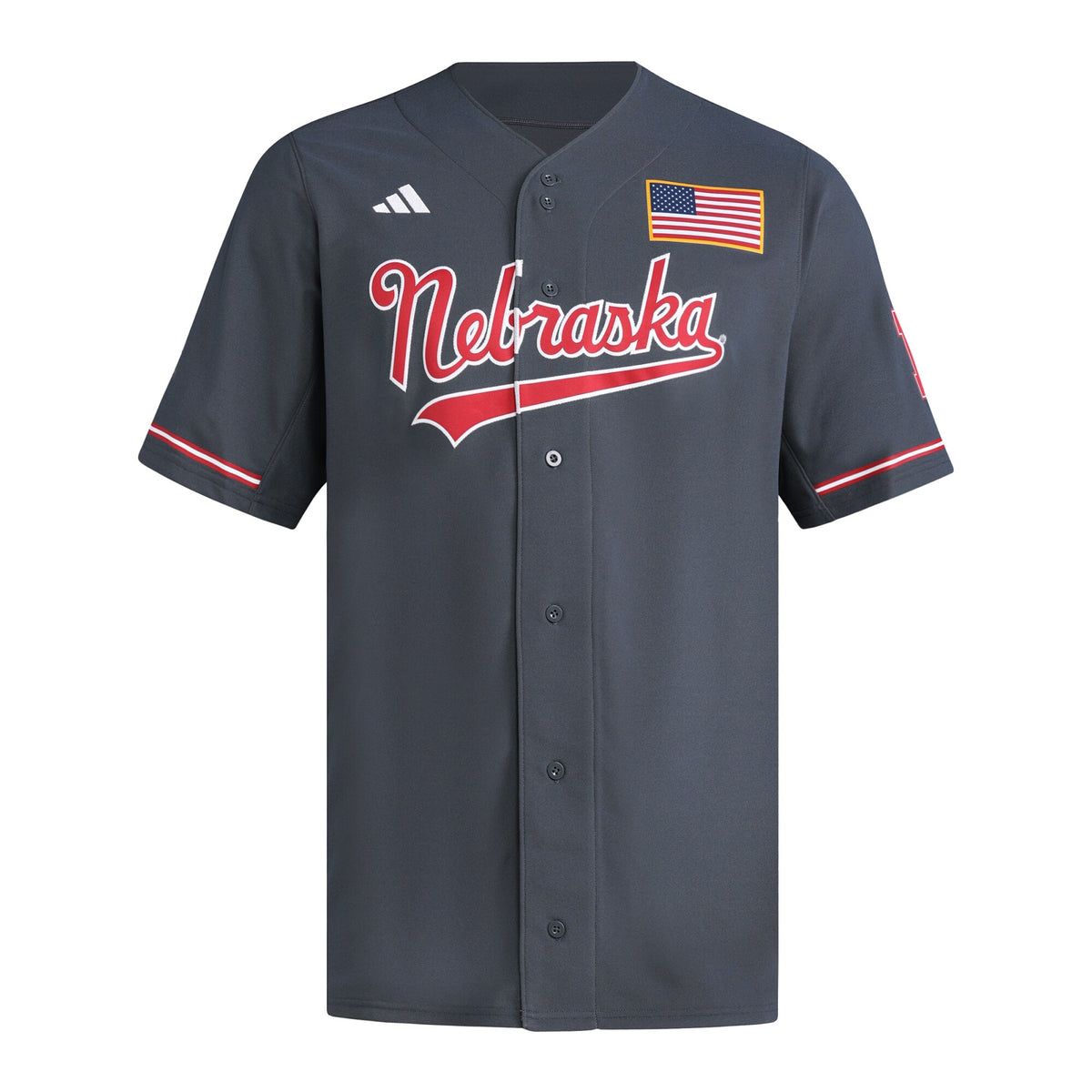 Gray Nebraska Huskers Replica Baseball Jersey