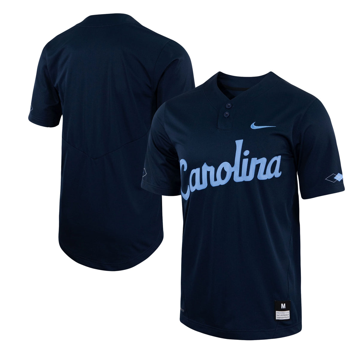 Navy North Carolina Tar Heels Two-Button Replica Baseball Jersey